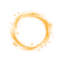 Yellow or golden spark circle light effect with magic glow. Abstract round glitter sparkle yellow or golden. Shiny luxury circular dust particle design set with starlight trail. . Number 13 png