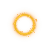 Yellow or golden spark circle light effect with magic glow. Abstract round glitter sparkle yellow or golden. Shiny luxury circular dust particle design set with starlight trail. . Number 8 png