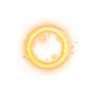 Yellow or golden spark circle light effect with magic glow. Abstract round glitter sparkle yellow or golden. Shiny luxury circular dust particle design set with starlight trail. . Number 4 png