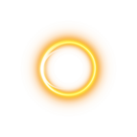 Yellow or golden spark circle light effect with magic glow. Abstract round glitter sparkle yellow or golden. Shiny luxury circular dust particle design set with starlight trail. . Number 3 png