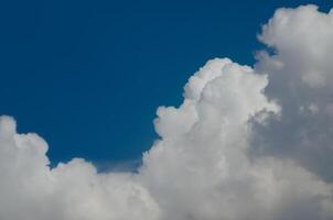 White Cloud with Blue Sky for Cloudscape Concept Background Used photo