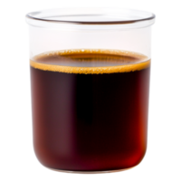 Fresh Brewed Coffee in Glass Jar with Rich Brown Color and Foam Top png