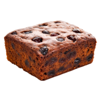 Freshly Baked Fruitcake with Cherries and Raisins on png