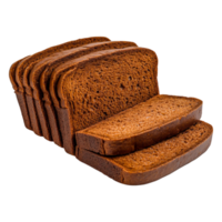 Freshly Sliced Brown Bread Loaf Isolated on for Bakery Use png