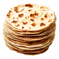 Stack of Soft and Fluffy Flatbreads png