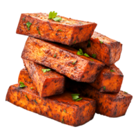 Grilled Spicy Sweet Potato Stacks with Fresh Herbs on png