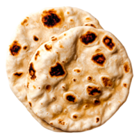 Freshly Baked Indian Flatbreads on Isolated Background for Culinary Use png