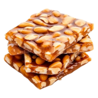 Delicious Peanut Candy Bars Stacked on Each Other with a Glossy Finish png