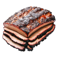 Juicy Smoked Brisket with Perfectly Caramelized Bark and Tender Slices png
