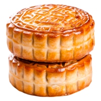 Traditional Mooncake with Elegant Design and Glossy Finish png