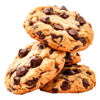 Deliciously Soft Chocolate Chip Cookies Stacked png