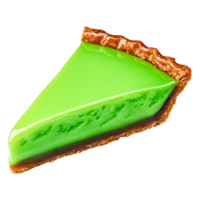 Fresh and Vibrant Lime Green Dessert Slice png
