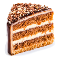 Delicious Chocolate Layer Cake with Cream and Nuts on Top for Dessert Lovers png