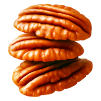 Freshly Shelled Pecans Stacked in a Delightful Arrangement for Cooking png