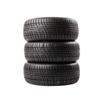 A stack of car tires isolated on transparent background png