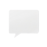 Blank white speech bubble isolated on transparent background png