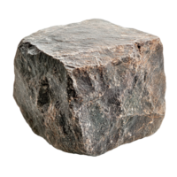 Big stone granite block isolated on transparent background png