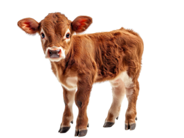Calf cow isolated on transparent background png