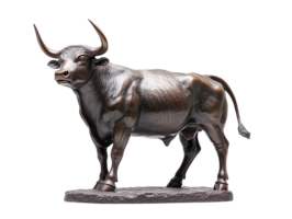 bull statue isolated on a transparent background png