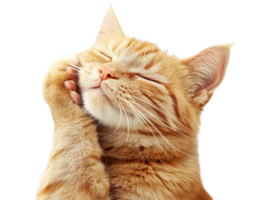 Cat Scratching Ears isolated on transparent background png