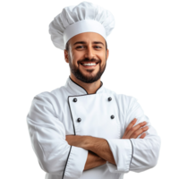 Chef smiling isolated on transparent background png