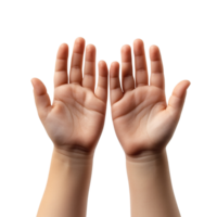 Child hands isolated on transparent background png