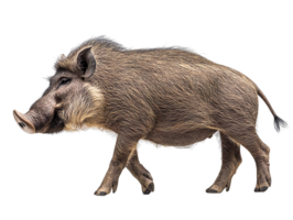 close up of a warthog isolated on transparent background png