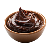 chocolate spread in bowl isolated on transparent background png