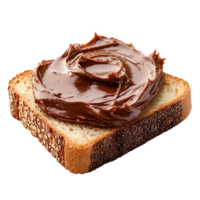 Chocolate spread on bread isolated on transparent background png
