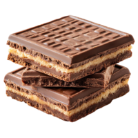 chocolate wafer isolated on transparent background png
