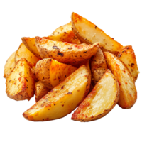 Crispy Potato Wedges isolated on transparent background png