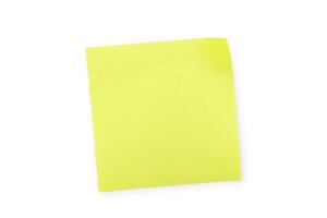 Sticky note isolated on white background with clipping path. photo