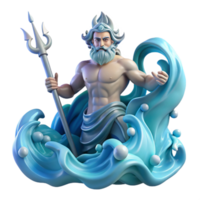 magnificent contemporary A Stoic Poseidon Commanding the Waves W authentic png