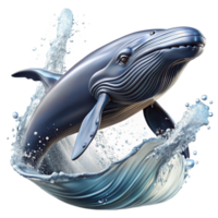 dramatic creative A Majestic Whale Breaching the Surface Of high resolution png