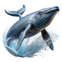 elegant artistic A Majestic Whale Breaching the Surface Of png