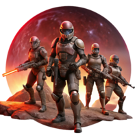 extraordinary minimalist A Group of Intergalactic Bounty Hunters original png