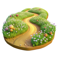 impressive abstract A Winding Dirt Path Through a Field of Wi genuine png