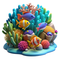 impressive traditional A Vibrant Coral Reef Teeming with Colorfu png