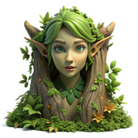 extraordinary abstract A Dryad Emerging from a Tree Trunk Covere exclusive png