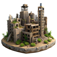 wonderful abstract A Desolate Post Apocalyptic Cityscape Cr png