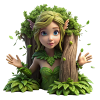 impressive contemporary A Dryad Emerging from a Tree Trunk Covere genuine png