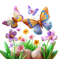 magnificent abstract A Group of Butterflies Fluttering Around A original png