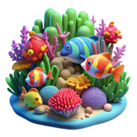 beautiful abstract A Vibrant Coral Reef Teeming with Colorfu premium png