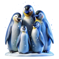 wonderful abstract A Group of Emperor Penguins Huddled Toge high quality png