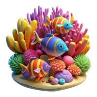 magnificent creative A Vibrant Coral Reef Teeming with Colorfu original png