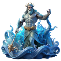 serene abstract Poseidon Commanding a Tempestuous Sea Fil png