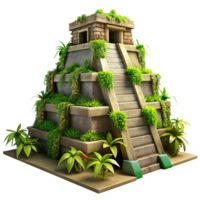magnificent rustic A Crumbling Mayan Pyramid Overgrown With high quality png