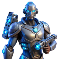 wonderful abstract A Cyborg with Glowing Blue Eyes and Intr authentic png