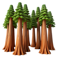 impressive contemporary A Grove of Ancient Redwood Trees Dappled high quality png