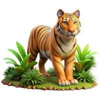 impressive abstract A Majestic Tiger Prowling Through the Jung png